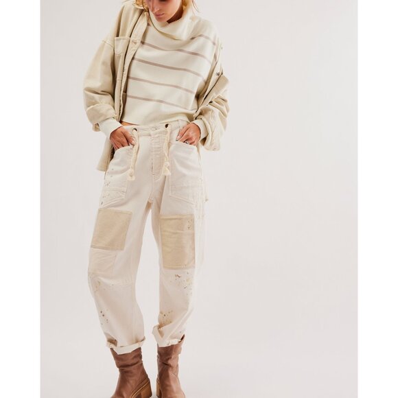 FREE PEOPLE Paulie Sweater / Moonbeam Combo - Picture 5 of 7